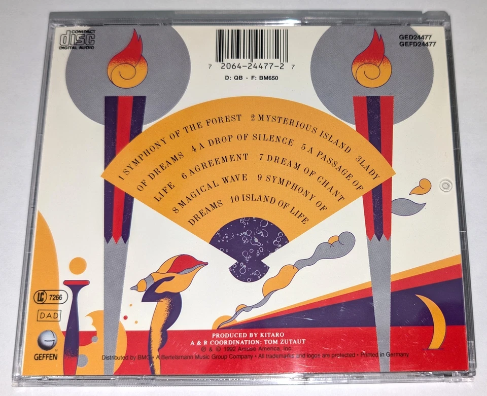 CD - KITARO - Dream (1992) - Ambient, New Age - Vocals Jon Anderson - SEHR GUT! - Bild 2 von 2