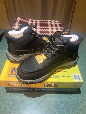 Skechers Work Slip-Ins Santoro ST Carbon Toe Men s 9 Black EH Safety Shoes