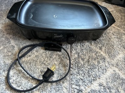 West Bend Slow Slo Cooker Black Base Griddle Fits 4 or 6 QT Pan W/ Cord