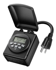 BN-LINK Digital Astronomic Landscape Timer, 7-Day Programmable Outdoor Plug w...