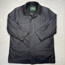 Lauren Ralph Lauren Overcoat Black Wool Blend Quilt Lined Black Men's Size 44 S