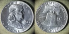 US Franklin Half Dollar : 1957D Full Bell Lines BU IRUS1065