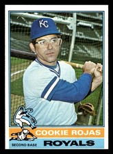 1976 Topps Cookie Rojas #311 Kansas City Royals HIGHER GRADE MISCUT ERROR