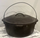 Vintage Lodge #8 Dutch Oven with Lid 10 1/4" Cast Iron Pot USA 8D0 (15C)