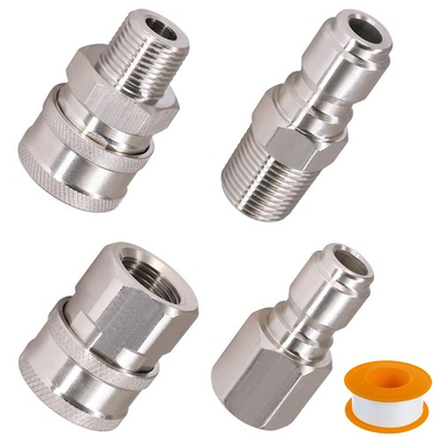 #ad #ad Stainless Steel Pressure Washer Hose Quick Connect Fitting Kit 3 8 inch to NP... $44.77