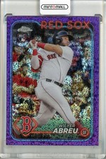 2024 Topps Chrome Wilyer Abreu Purple Speckle Refractor 220/299 Boston Red Sox