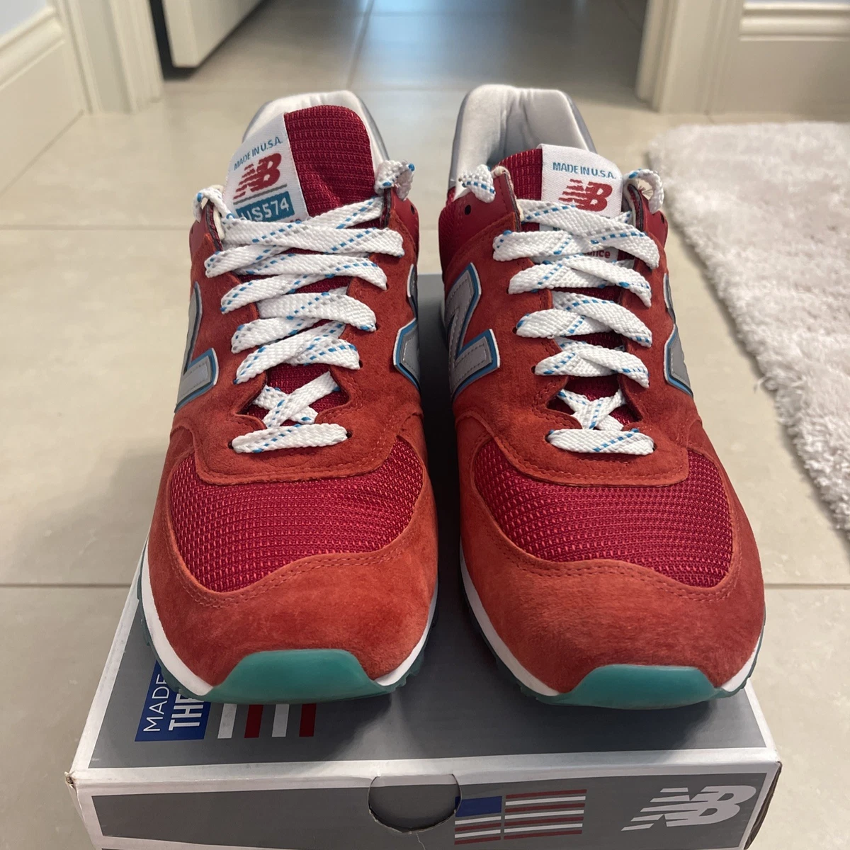 New Balance 574 Made In USA Red Blue for sale | eBay display picture 1