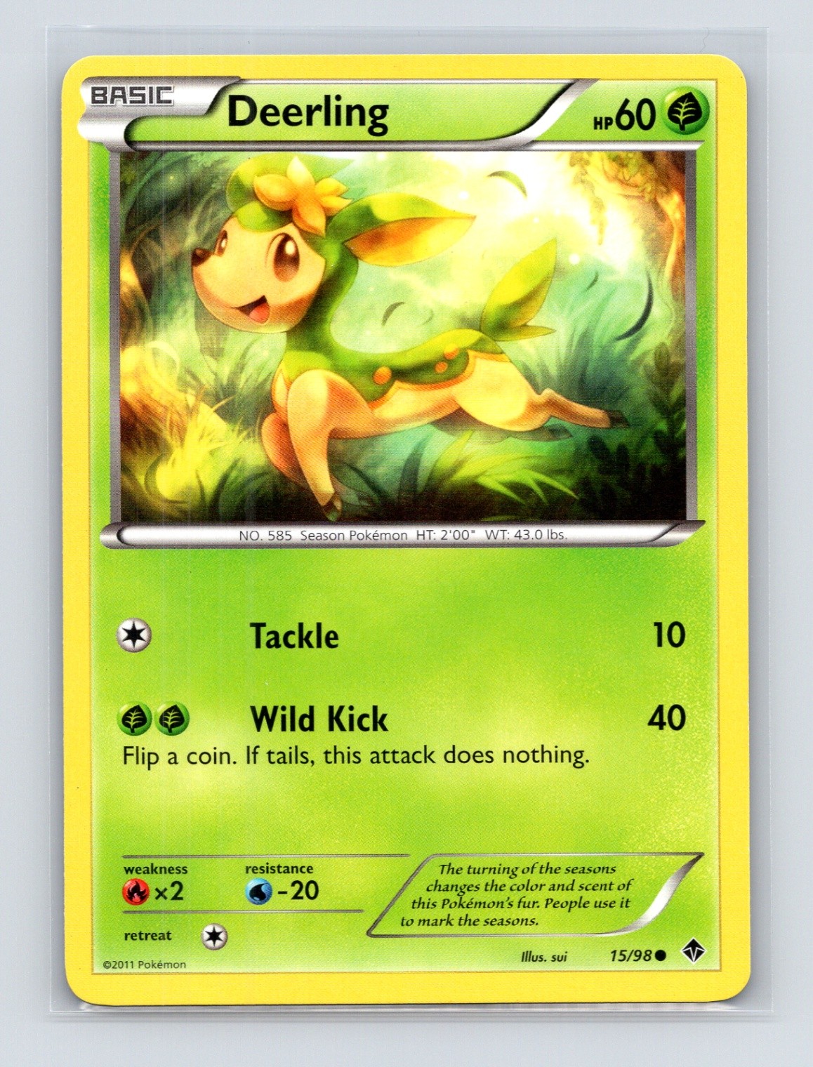 Pokémon TCG Deerling 15/98 Emerging Powers Normal LP