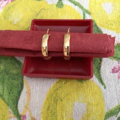 Damen Creolen Ohrringe, 750 Gelbgold 18 Karat, Neu - Bild 1 von 4