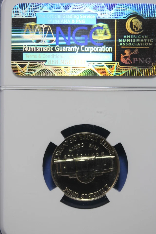 1955 NGC 5C PF67 JEFFERSON NICKEL #B50830 - Image 2 of 2