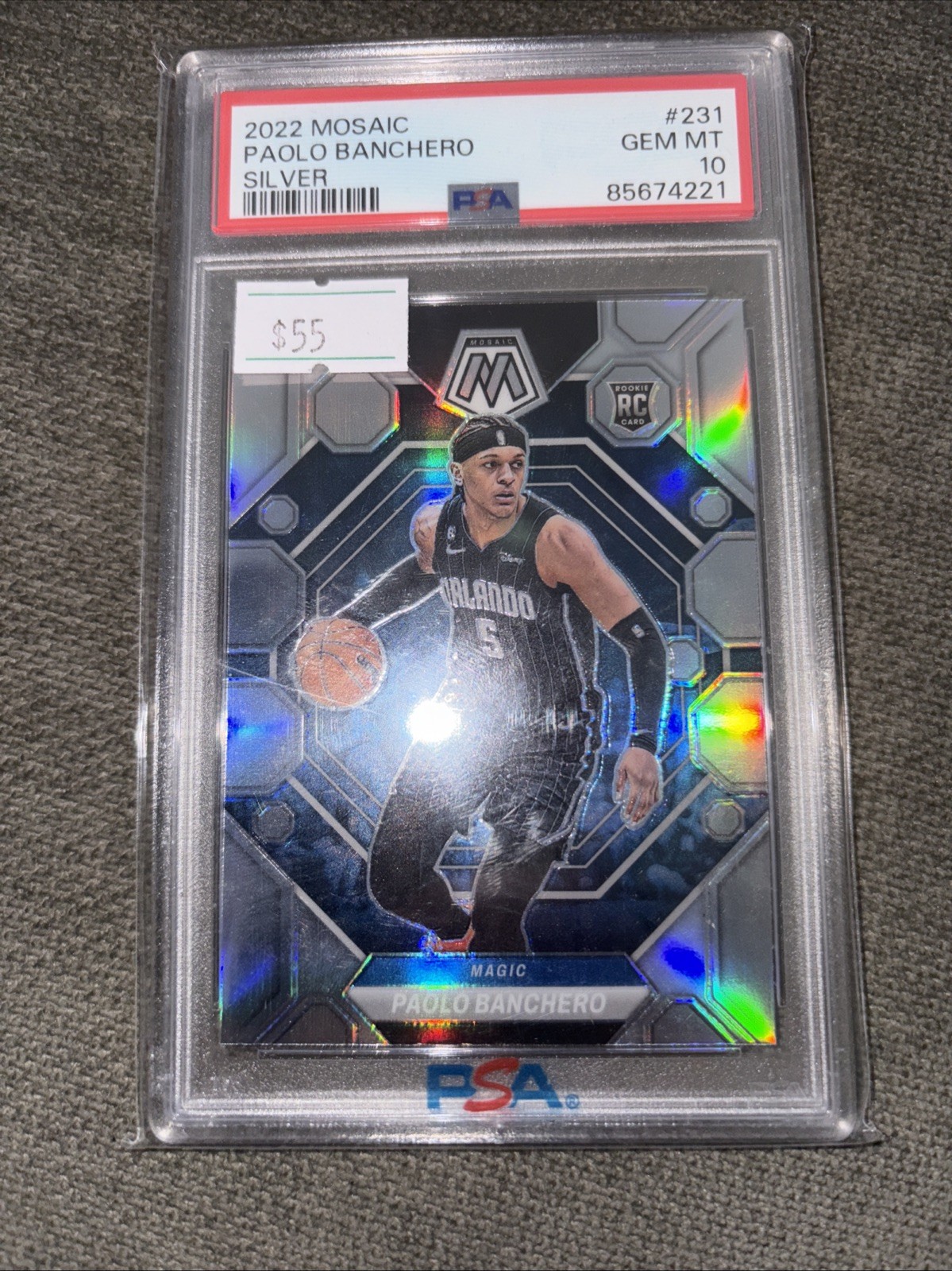 2022-23 Panini Mosaic Rookies Paolo Banchero #231 Silver Prizm (RC) PSA 10!!