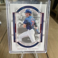 2024 Panini National Treasures - Owen Caissie #20 Red /75 (RC)