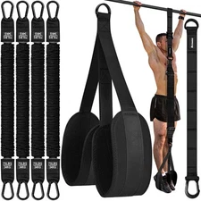 Adjustable Heavy Duty Pull Up Assist Equipment with 4 Assistance Bands - Resi...