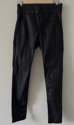 FLOG Bevy Flog Shely Pants Size 24 Slim Ankle Pull On Stretch Check Black