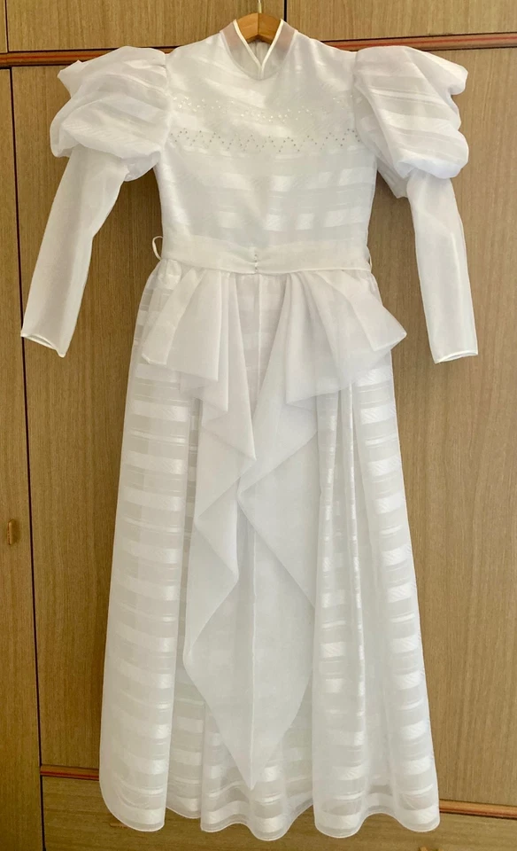 Abito Prima Comunione per bambina 9/11 anni - Lavorazione artigianale - Immagine 3 di 4