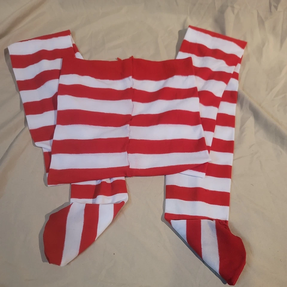 3-Rojo Verde Blanco Damas Medias a Rayas Navidad Elfo Navidad Vestido Elegante Disfraz Foto 3 de 4