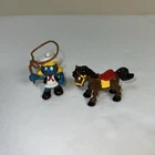 Vintage Smurf, Super Smurf Figure, Cowgirl Smurfette w/ Horse, Peyo, Schleich