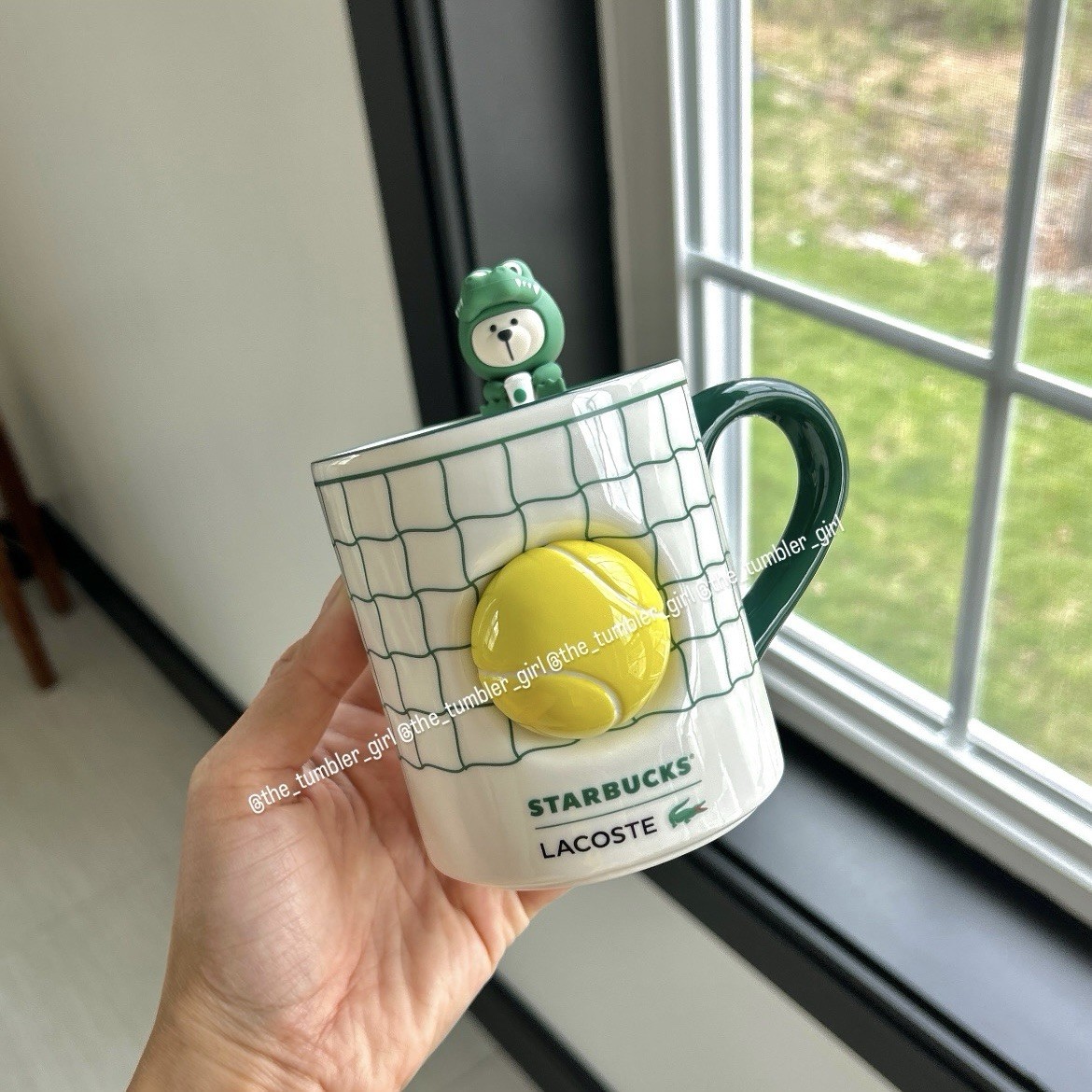 Starbucks China x Lacoste Green Tennis Mug (12oz) with stopper