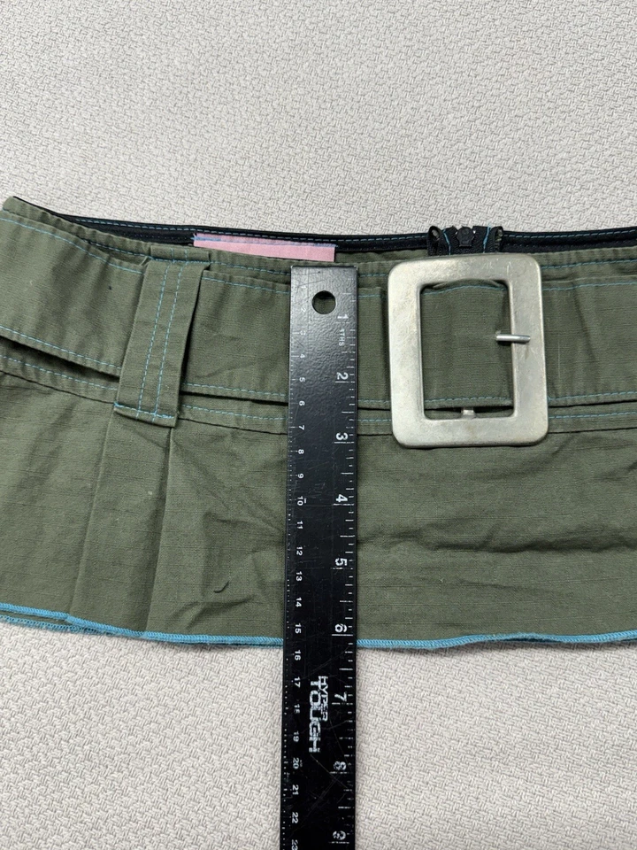 Vintage Y2K Serious Clothing Goth Micro Skirt Pleated Buckle Women Size M Grunge - Image 3 of 4