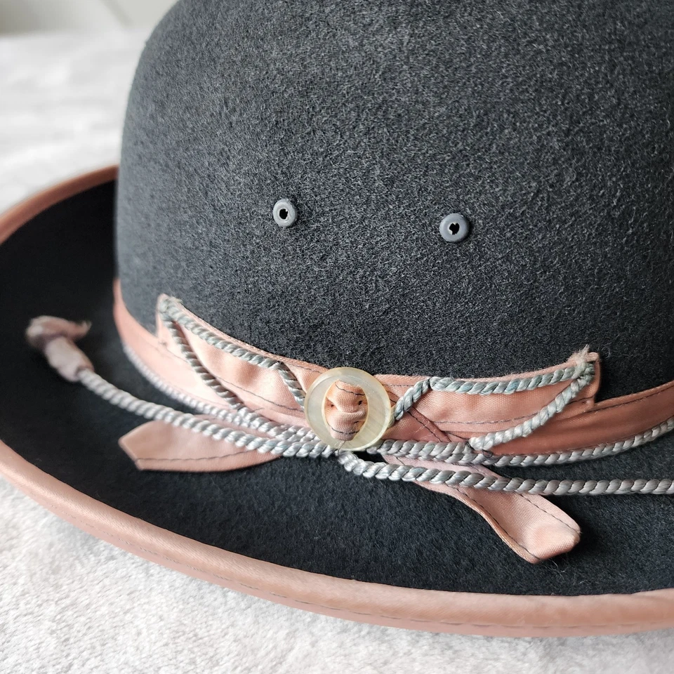 Vintage BORSALINO Hat Toddler 1-2 Yrs Child Wool Felt Tipo Huanuni Italian 18.5" Foto 3 de 4