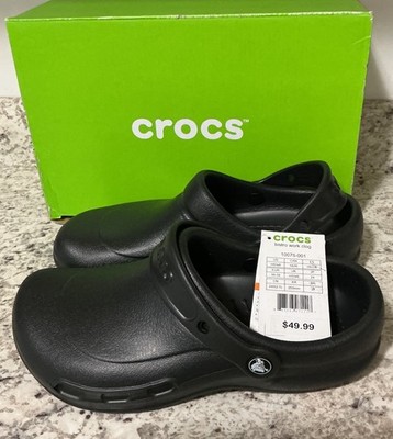 CROCS BISTRO Clogs Shoes Womens Size 8 Mens Size 6 Black New