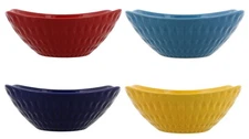 4 Stoneware Serving Bowls Set, Manhattan (4 Colors)