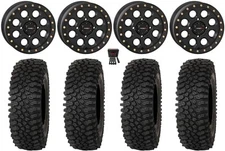 System 3 SB-7 14" Wheels Black (4+3) 30" Roctane ST Tires Kawasaki Teryx Mule