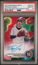 2023 Bowman's Best Spencer Jones #B23SJ Best of 2023 Auto Red #/10 PSA 10 🔥