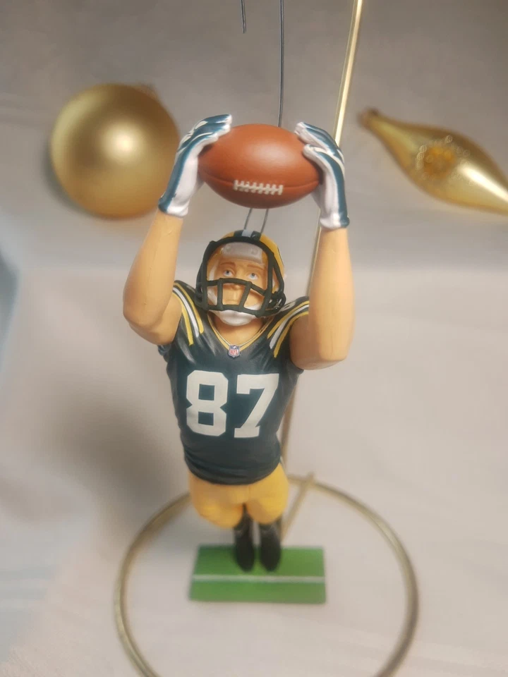 Green Bay Packers Jordy Nelson Ornament NFL Fan Christmas Gift Idea with Box 7" - Image 2 of 4