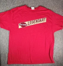 Men's Harley Davidson T-Shirt Flint Michigan XL Eagle Red Vehicle City