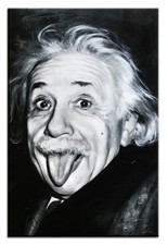 Albert Einstein-150X110Cm-Olio Dipinto A Mano Tela XXL Qualità Museo G94726