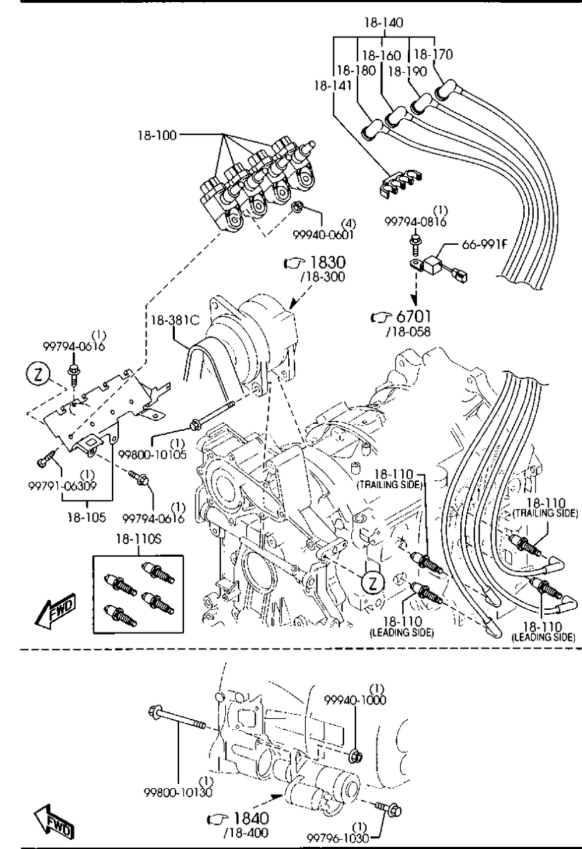 MAZDA RX-8 SE3P SPARK PLUG 2003/02 Genuine JDM OEM N3Z2-18-110A×2