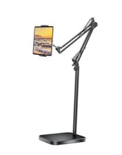 Tablet Floor Stand with 11lb Stable Base - Adjustable Height Stretchable Arm