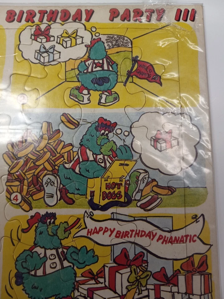 1981 Phillie Phanatic Birthday Party III Puzzle Baseball Souvenir - Image 3 of 3