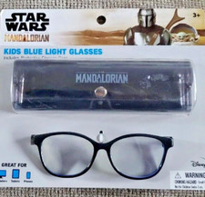 Star Wars Mandalorian Kids Blue Light PROTECTION Glasses Grogu  Boba Fett /Case