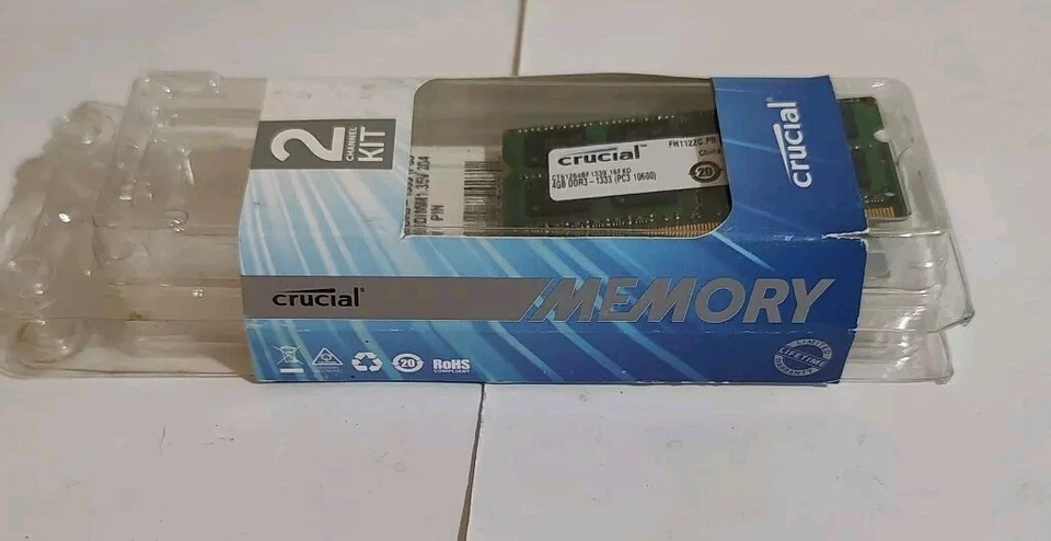 Crucial Memory 2 Channel KIT 4GB DDR3-1333 SODIMM 1.35V - Image 3 of 3