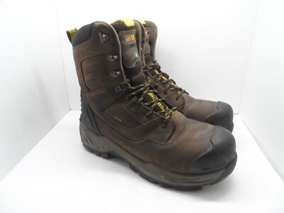 DAKOTA Men's Traction on Demand 8'' Comp Toe Comp Plate WP Boots 8519 Brown 13M