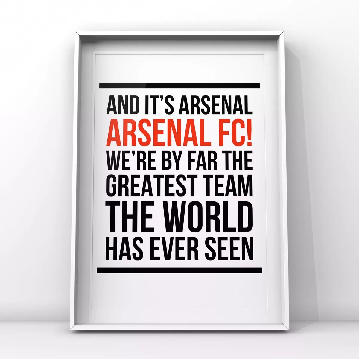 A4 Poster Print Football Chants Arsenal eBay