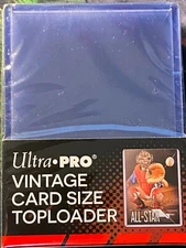 (25)Ultra Pro Vintage TOPLOADER Clear Holds 2-5/8" x 3-3/4" cards-- TOP LOADER