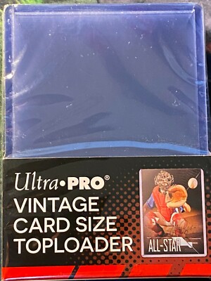 (25)Ultra Pro Vintage TOPLOADER Clear Holds 2-5/8'' x 3-3/4'' cards-- TOP LOADER
