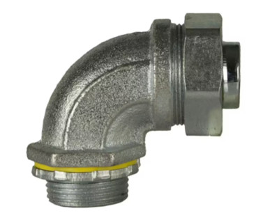  1-in Raco 3424-8 Uninsulated 90 Degree Liquid Tight Connector 263730