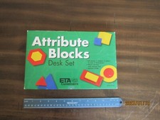 ETA 5707X - Cuisenaire Attribute Blocks - Desk 60 Piece Set- Plastic Sorting