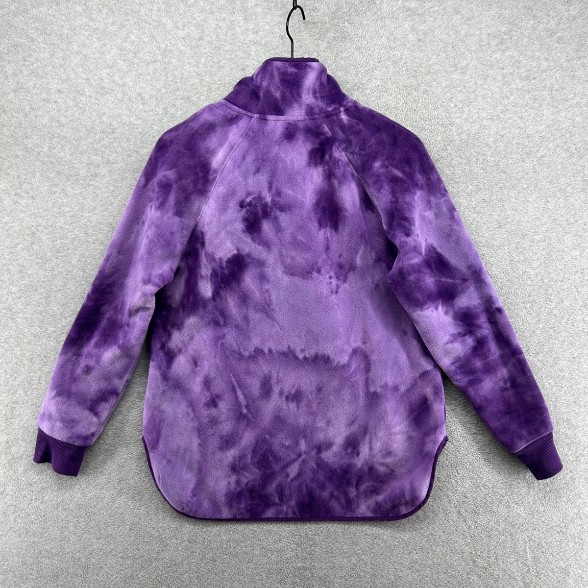 Green Tea Hoodie Women's Size Medium Purple Swirl Tie Dye Fleece T