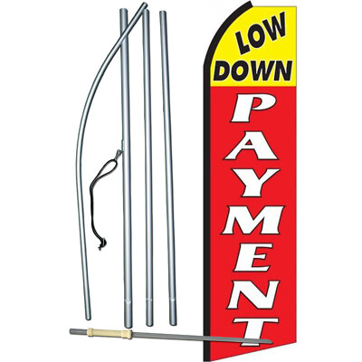 Low Down Payment Flag with Flag Pole and Spike