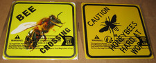 Honey Bee Wall Signs Decor/ Bee Keeper/ Indoor, Outdoor Display - Gift Idea - 8"