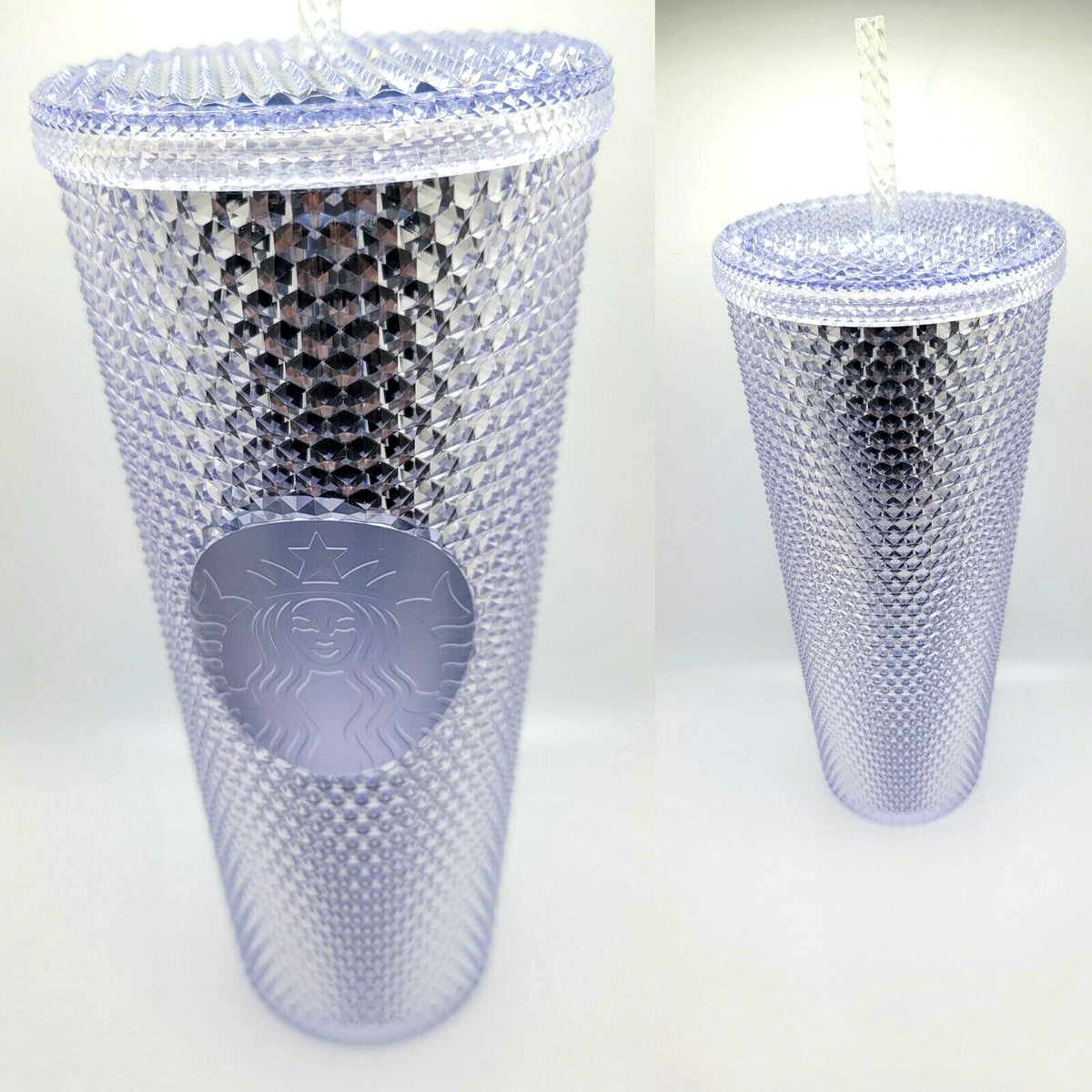 Starbucks Platinum Silver Studded Cold Cup 24 oz Venti Tumbler New with Tags