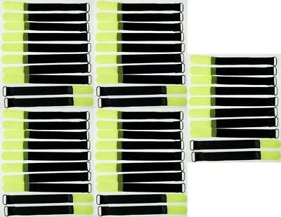 BIE-TEC 50 x Klett Kabelbinder 160 x 16 mm neongelb Kabelklettband Kabelklett Klettband