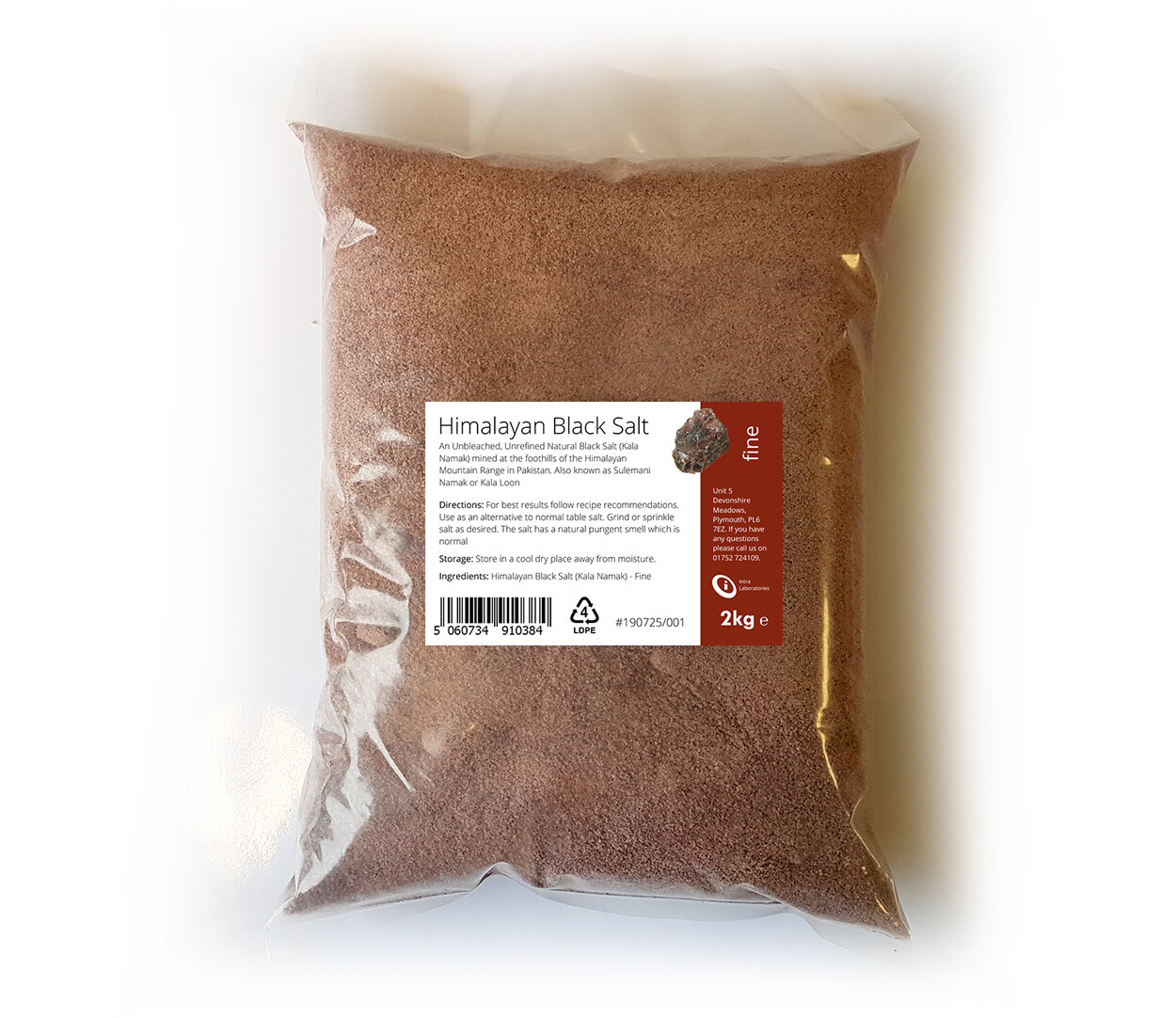 Black Himalayan Salt 2kg - Pure & Naturally Organic Food Grade Kala Namak Fine