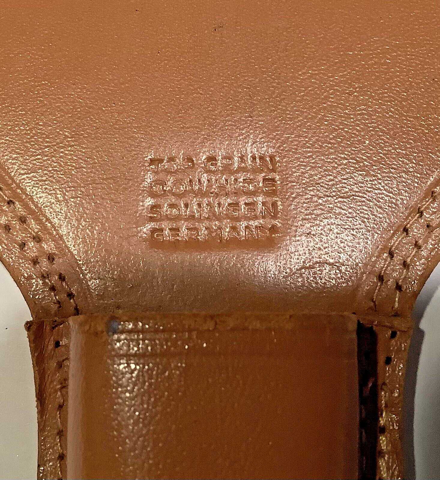 Antique SET Scissors 9” & Measurer Opener SOLINGEN GERMANY w/Leather Case