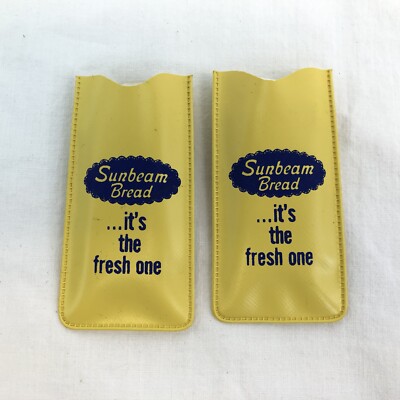 Vintage Sunbeam Bread Advertising Rain Hat And Yellow Pouch Lot of 2